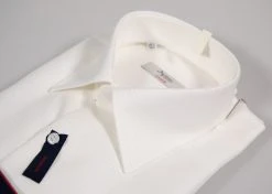 Camicia Ingram Bianca No Stiro Cotone Operato Vestibilità Regolare