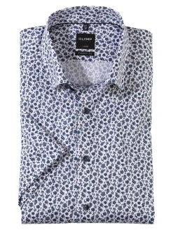 Camicia Modern Fit Maniche Corte Olymp Luxor In Cotone Facile Stiro