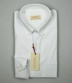 Regent By Pancaldi Camicia Pancaldi Collo Button Down Cotone Stampato Stretch -Meyer Shop 0 310c75f6 1200