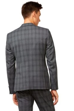 DIGEL Move Extra Slim Fit Abito Moda Slim Fit Digel Grigio A Quadri Con Panciotto -Meyer Shop 0 31d7d78b 1700