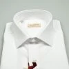 Regent By Pancaldi Camicia Bianca Slim Fit Pancaldi Puro Cotone Collo Mezzo Francese