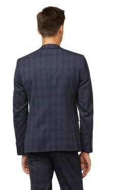 DIGEL Move Extra Slim Fit Abito Moda Slim Fit Digel Blu A Quadri Con Panciotto -Meyer Shop 0 32f21a81 1700