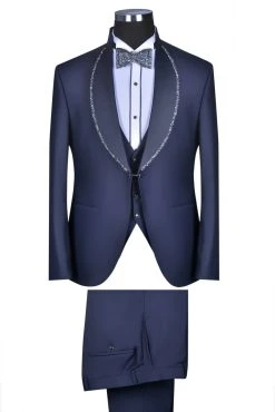 Baggi Men Abito Nero Baggi Slim Fit Con Gilet E Papillon Coordinato -Meyer Shop 0 330b30c2 1700