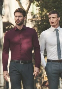 Camicia Olymp Level Five In Jersey Bordeaux Slim Fit -Meyer Shop 0 334c64b4 1200