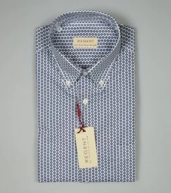 Regent By Pancaldi Camicia A Maniche Corte Pancaldi In Cotone Stampato