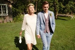 DIGEL Ceremony Vintage Abito Celeste Country Chic Slim Fit Completo Di Gilet E Papillon -Meyer Shop 0 35188371 1700