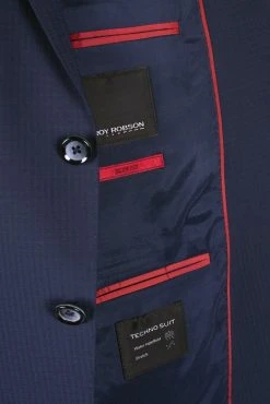Abito Blu Slim Fit Con Gilet Roy Robson Lana Tessuto Techno -Meyer Shop 0 352265a4 1024