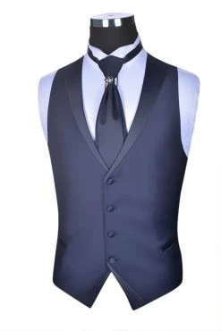 Baggi Men Smoking Blu Navy Baggi Slim Fit Con Gilet E Plastron -Meyer Shop 0 37b37456 1700