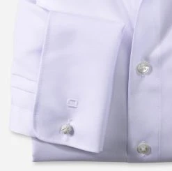 Camicia Olymp Bianca Con Polso Doppio Cotone Facile Stiro Regular Fit