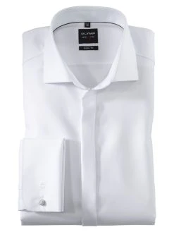 OLYMP Level Five Camicia Bianca Elegante Da Cerimonia Olymp Con Polso Doppio -Meyer Shop 0 37e84e1b 1700