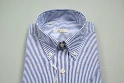 Ingram Made In Italy Camicia Ingram A Righe Blu Collo Button Down Regular Fit -Meyer Shop 0 3860f0f5 1600