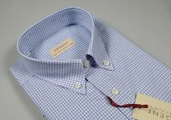Regent By Pancaldi Camicia Regular Fit Pancaldi Cotone A Quadretti Celeste -Meyer Shop 0 3cc5c398 1600