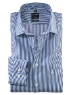 OLYMP Luxor Camicia Olymp Modern Fit A Righe Azzurro -Meyer Shop 0 3db4f805 1200