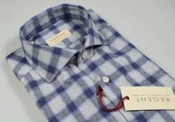 Regent By Pancaldi Camicia Slim Fit Pancaldi In Cotone Caldo Flanella Collo Francese -Meyer Shop 0 3de4d2fd 1600