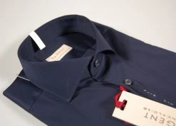Regent By Pancaldi Camicia Blu Scuro Slim Fit Pancaldi In Cotone Elasticizzato -Meyer Shop 0 3f92ca4a 1600