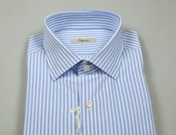 Camicia Ingram A Righe Celeste Slim Fit Puro Cotone -Meyer Shop 0 3fce5469 1572