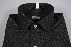 Camicia Ingram Slim Fit Nera Micro Fantasia Collo Piccolo Moda -Meyer Shop 0 40fe23df 1600