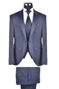 Baggi Men Abito Da Sposo Blu Slim Fit Baggi Con Petto A Lancia -Meyer Shop 0 42ac36f6 1700