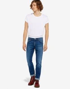 Jeans Wrangler Slim Fit A Vita Alta Denim Stretch -Meyer Shop 0 432d3dda 1700
