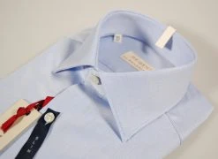 Camicia Slim Fit Azzurra Regent By Pancaldi In Cotone Operato -Meyer Shop 0 438cbb0b 1600