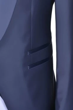 Baggi Men Smoking Blu Navy Baggi Slim Fit Con Gilet E Plastron -Meyer Shop 0 44837a4f 1700