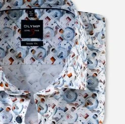 OLYMP Level Five Camicia Slim Fit Olymp Disegno Grafico Stampato Cotone Stretch -Meyer Shop 0 46ec6e18 706