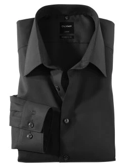 Camicia Nera Olymp Cotone Facile Stiro Organico Modern Fit -Meyer Shop 0 48ada6a8 1200