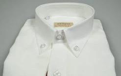 Regent By Pancaldi Camicia Regular Fit Pancaldi In Puro Lino Bianca Collo Button Down -Meyer Shop 0 493488b4 1600