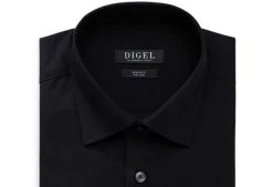 Camicia Digel Nera Regular Fit Puro Cotone No Stiro -Meyer Shop 0 494489ca 674