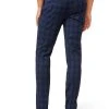 DIGEL MOVE Pantalone Blu A Quadri Extra Slim Fit Digel Pura Lana Merlane