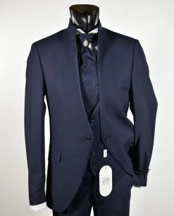 Abito Blu Slim Fit Musani Milano Modello Alla Coreana -Meyer Shop 0 4d935b05 1200