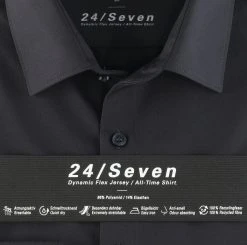 OLYMP No. Six Camicia Olymp In Jersey Blu Scuro Super Slim Fit -Meyer Shop 0 4eeb47a9 706