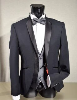 Musani Uomo Smoking Moderno Slim Fit Nero Musani Cerimonia