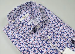 Camicia Ingram In Cotone Stampato Con Margherita Slim Fit