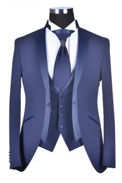 Baggi Men Abito Alla Coreana Da Sposo Blu Marine Baggi Cerimonia -Meyer Shop 0 528b0d94 1700