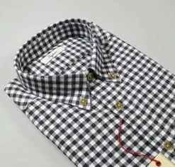 Camicia Ingram A Quadri Grigio In Flanella Button Down Modern Fit -Meyer Shop 0 52b6f10d 1255