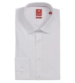 PURE SHIRT Camicia Pure Bianca Slim Ft Cotone Elasticizzato -Meyer Shop 0 553b39c7 1000