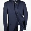Abito Blu Slim Fit Musani Milano Modello Alla Coreana