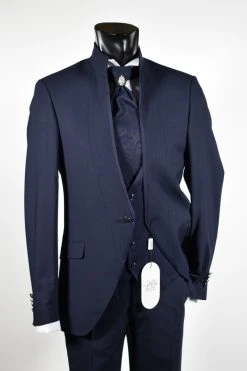 Abito Blu Slim Fit Musani Milano Modello Alla Coreana