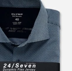OLYMP Level Five Camicia Azzurra Olymp In Jersey Slim Fit -Meyer Shop 0 59052900 706