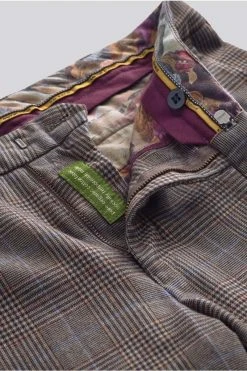MEYER Exclusive Pantalone Modern Fit Marrone Fantasia Principe Di Galles Meyer -Meyer Shop 0 59237285 1200