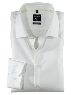 OLYMP N. 6 Camicia écru Super Slim Fit Olymp Cotone Twill Stretch