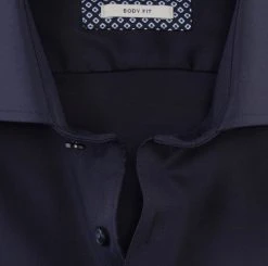 Camicia Blu Slim Fit In Cotone Stretch Olymp Level Five