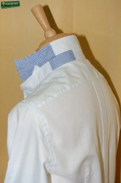 Camicia Bianca Slim Fit Con Toppe Ingram -Meyer Shop 0 6047884f 1700