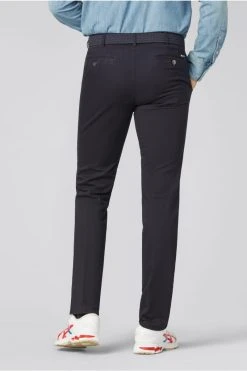 Pantalone Blu Meyer In Cotone Stretch Regular Fit