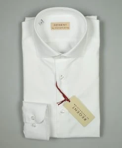 Regent By Pancaldi Camicia Bianca Slim Fit Pancaldi Cotone Oxford