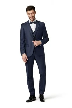 DIGEL Ceremony Abito Elegante Digel Blu Marine Con Panciotto Drop Sei Modern Fit -Meyer Shop 0 689cc1f4 1280