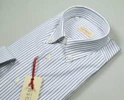 Regent By Pancaldi Camicia PancaldI A Righe Azzurro Button Down Con Taschino -Meyer Shop 0 696ed816 1487