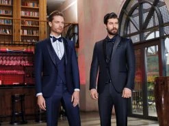 Baggi Men Smoking Blu Navy Baggi Cerimonia Slim Fit Completo Di Panciotto E Papillon -Meyer Shop 0 6b889f14 984