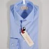 Regent By Pancaldi Camicia Pancaldi Slim Fit Celeste A Pois In Puro Cotone